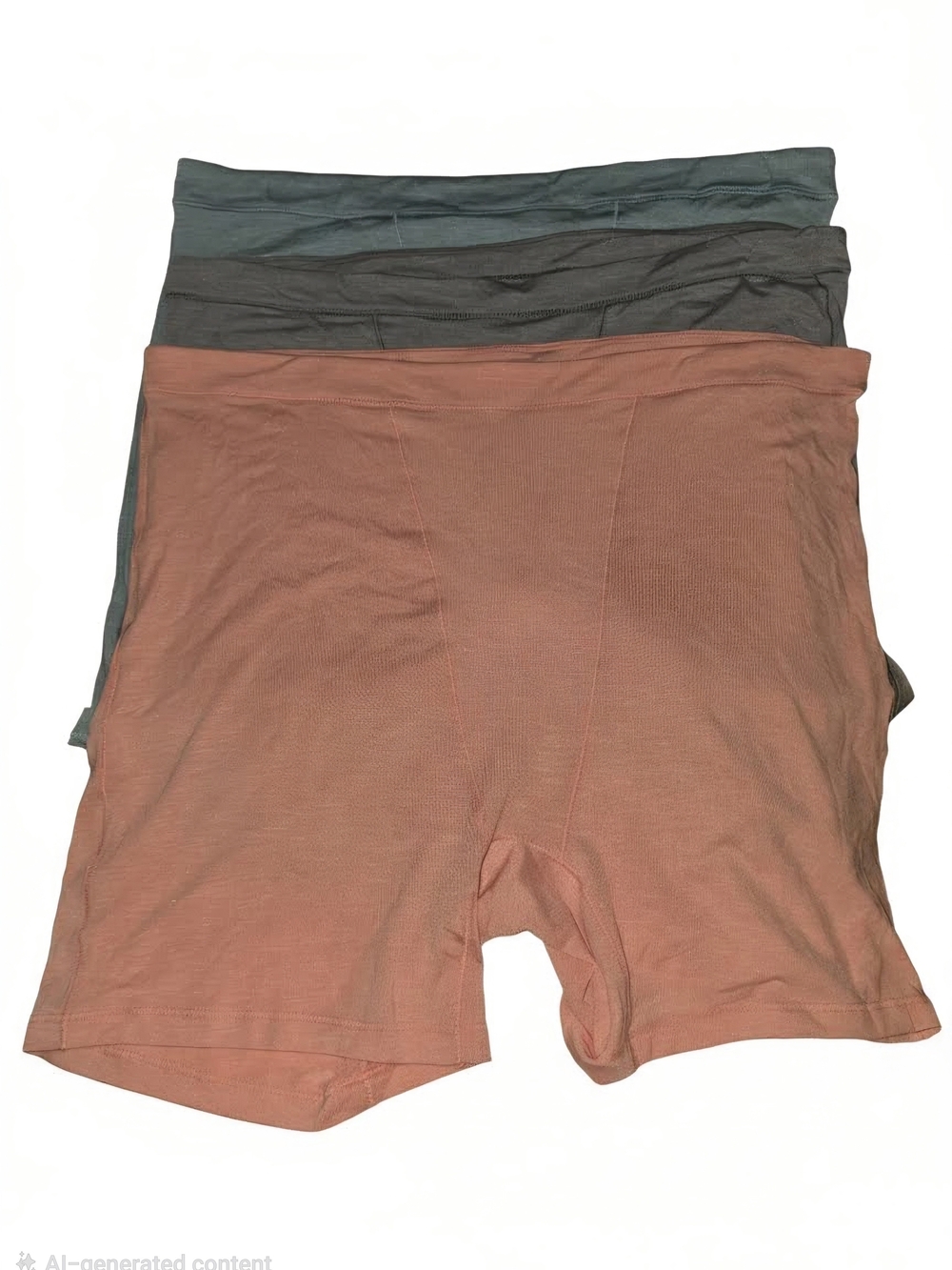 Fruit of the Loom Women's Seamless Boyshorts Trio - Rust, Gray, Teal-Blue
